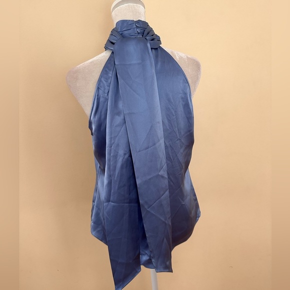 CINQ À SEPT Karla Silk Halter Top 100% silk - Picture 9 of 15